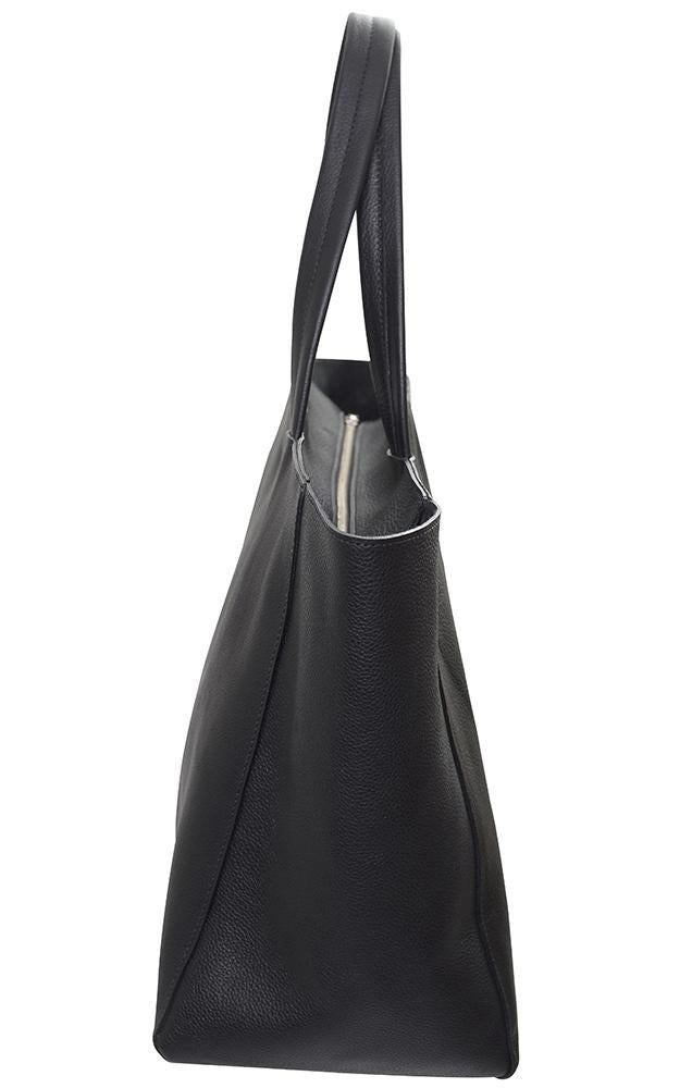 Circe Bags Shoulder Strap Genuine Leather Large Black Tote Bag
