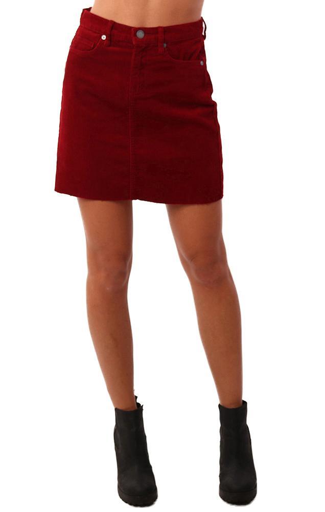 Blank NYC Skirts Corduroy Red Mini Skirt