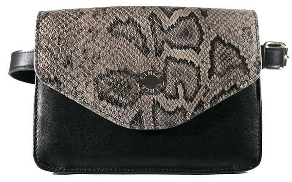 Circe Handbags Genuine Leather 3 In 1 Belt Bag Cross Body Snake Clutch Bag