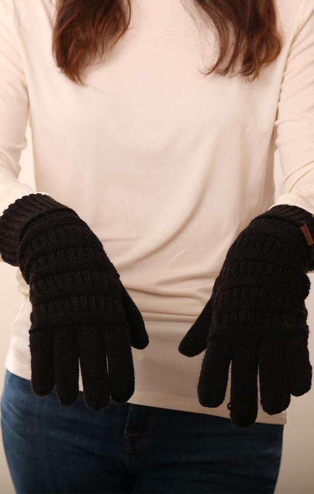 Gloves Smart Tip Warm Black Winter Glove