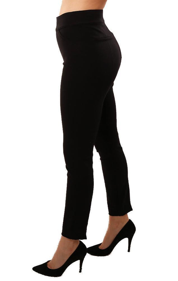 Spanx Pants Back Seam Skinny Black Pull Black Pant