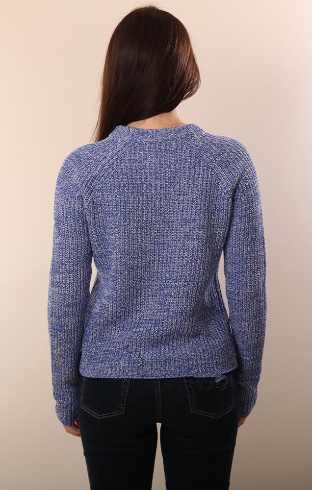 525 Sweaters Crew Neck Comfy Raglan Blue knit pullover sweater top