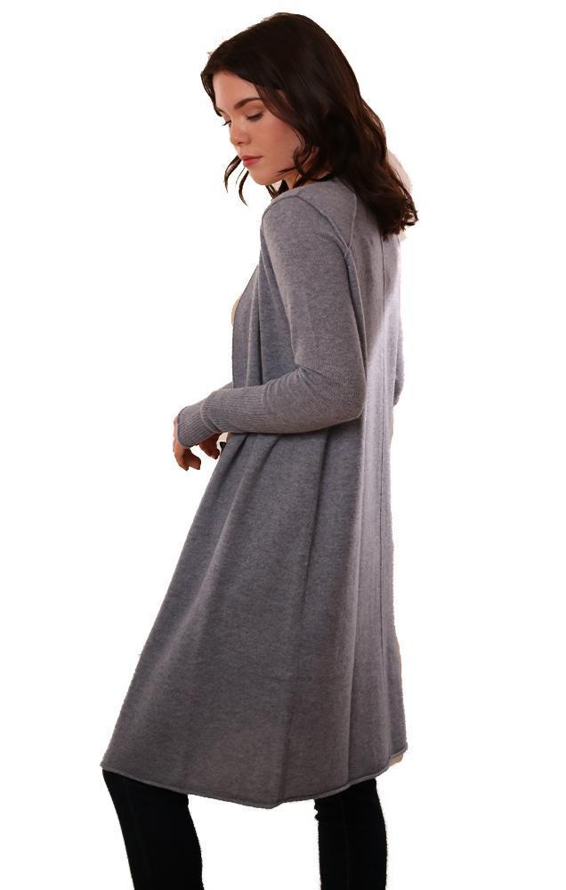 Raffi Cardigans Open Front Cozy Cashmere Blue Duster Sweater