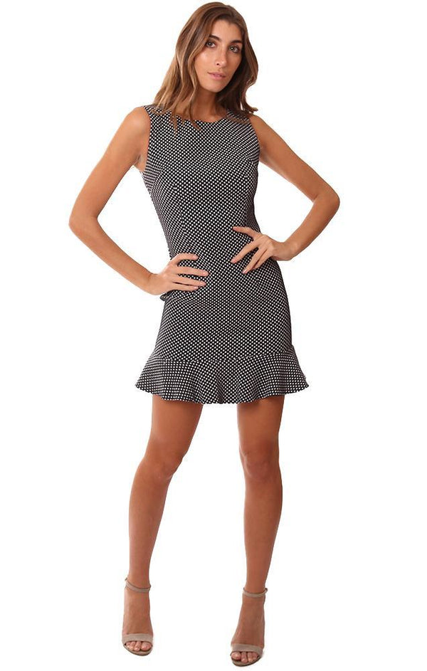 Bailey 44 Dresses Sleeveless Polka Dot Ruffle Hem Mini Party Dress