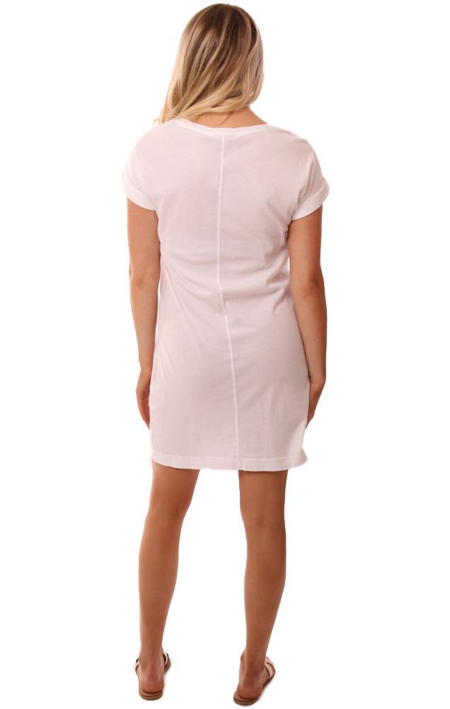 Michael Stars Dresses Cuffed Short Sleeve Relaxed White Causal Mini Dress