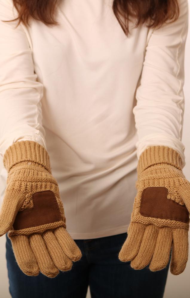 Gloves Smart Tip Warm Camel Winter Knit Glove