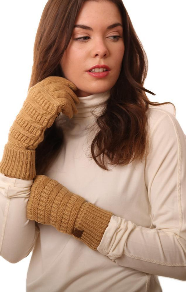 Gloves Smart Tip Warm Camel Winter Finger Cozy Glove