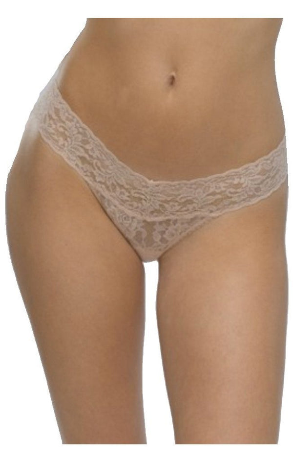 Hanky Panky Thongs Nude Lace Low Rise Thong - 2