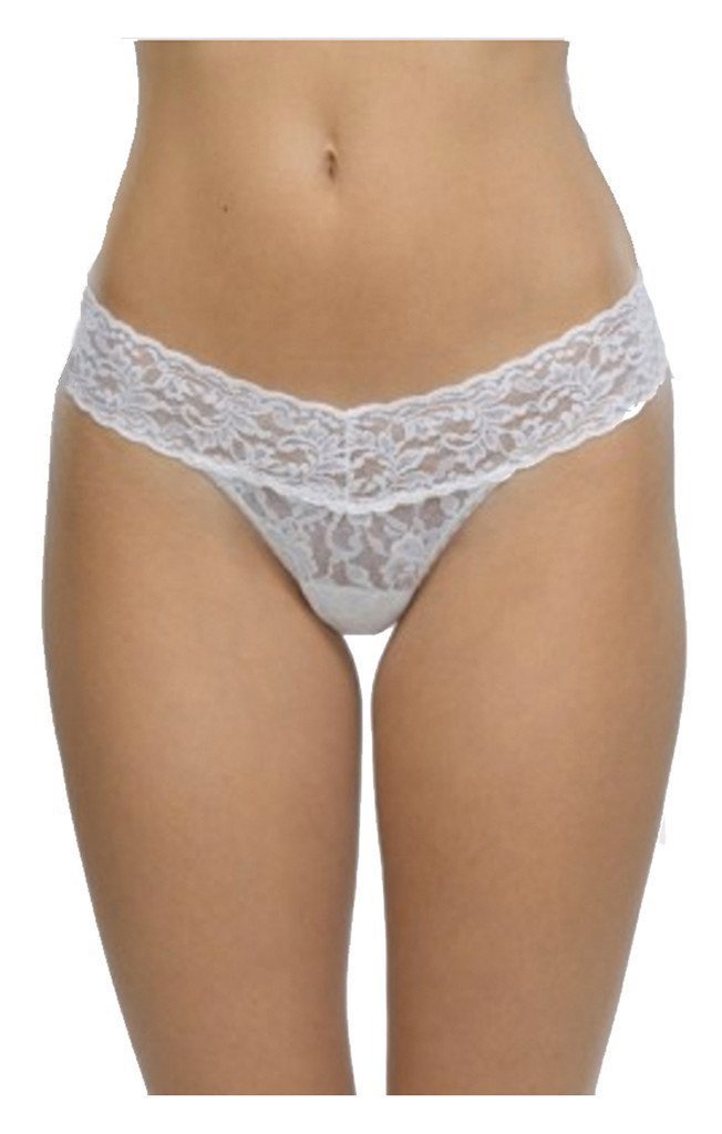 Hanky Panky Thongs White Lace Low Rise Thong - 2