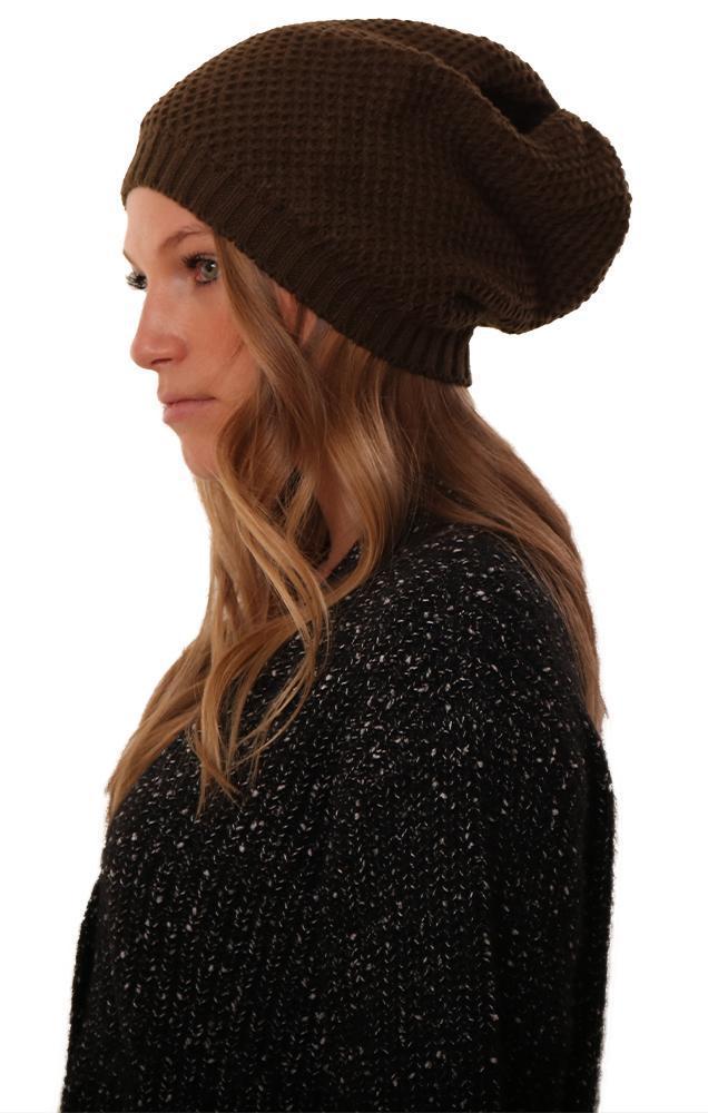 Hats Waffle Knit Warm Winter Olive Green Hat Beanie