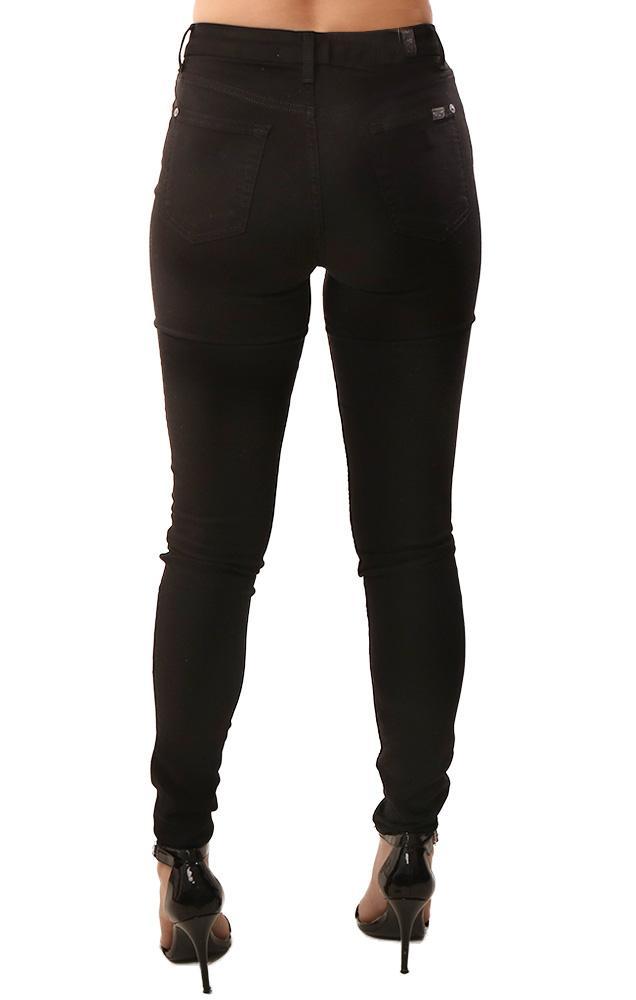 7 For All Mankind Denim High Waist Skinny Black Jeans