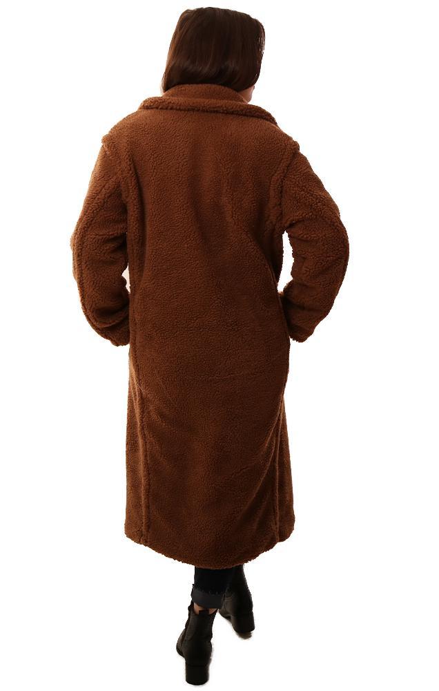 BB Dakota Coats Collared Faux Fur Long Cozy Brown teddy jacket