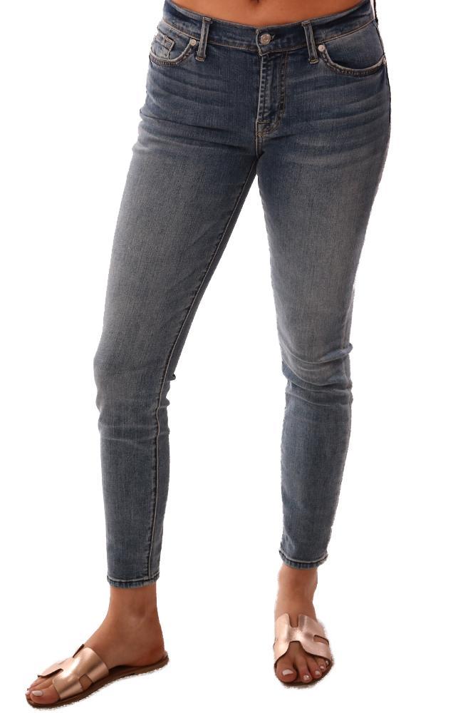 7 For All Mankind Jeans Ankle Skinny Blue Denim Classic Jean