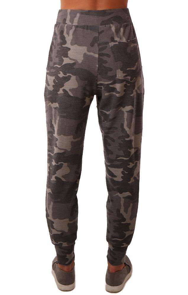 Veronica M Joggers Camo Printed Grey Athletic Pant