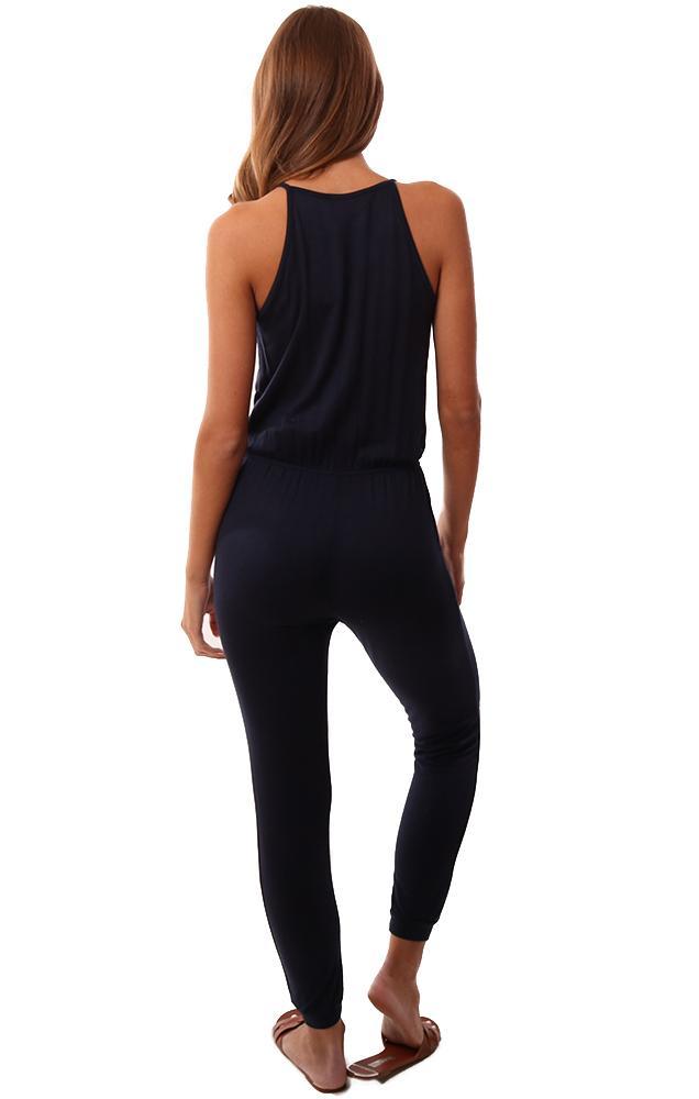 Six Fifty Jumpsuits Jogger Ankle Sleeveless Cross Front V Neck Jumpsuit