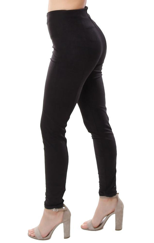 Lyssé Leggings Faux Suede Hi Waist Chic Black Legging