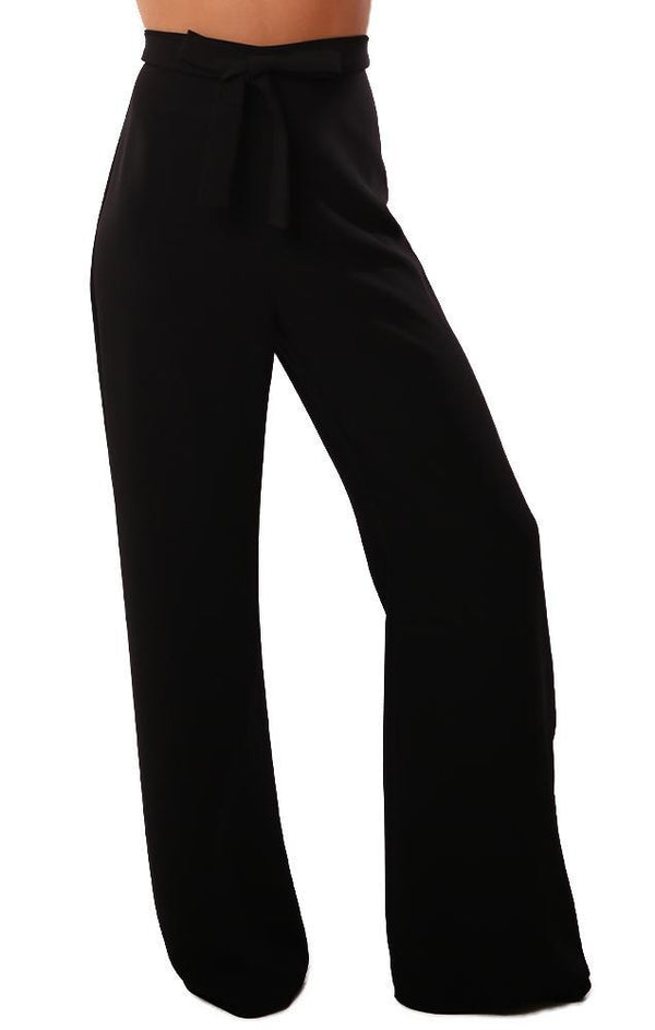 Amanda Uprichard Pants High Waisted Belted Wide Leg Dressy pant