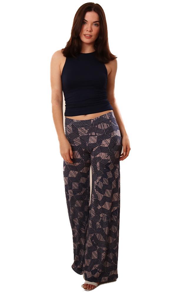 Veronica M Pants Wide Leg Flare Bottom Navy Resort Soft Pant