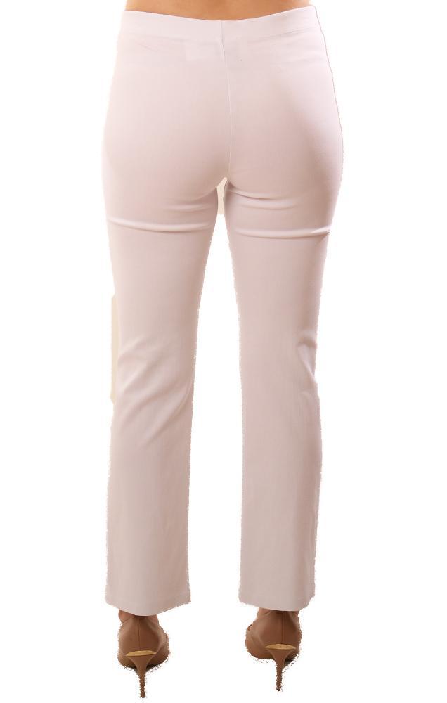 Clara Sunwoo Pants Slit Ankle Center Seam White Dressy Office Pant