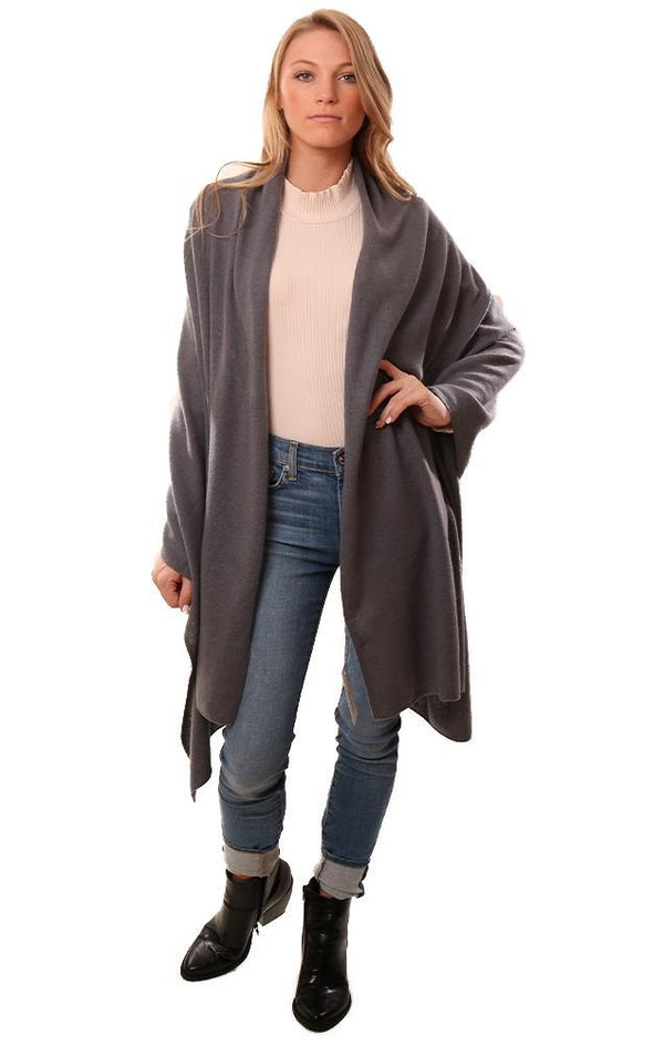 In Cashmere Shawls Long Light Grey Soft Wrap Scarf