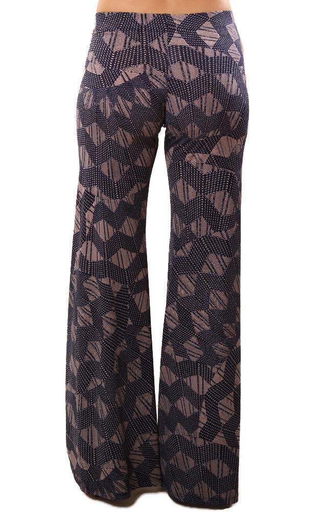 Veronica M Pants Wide Leg Flare Bottom Navy Soft pant