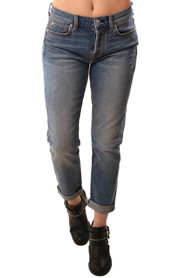 7 For All Mankind Denim Button Fly Josefina Boyfriend Jeans