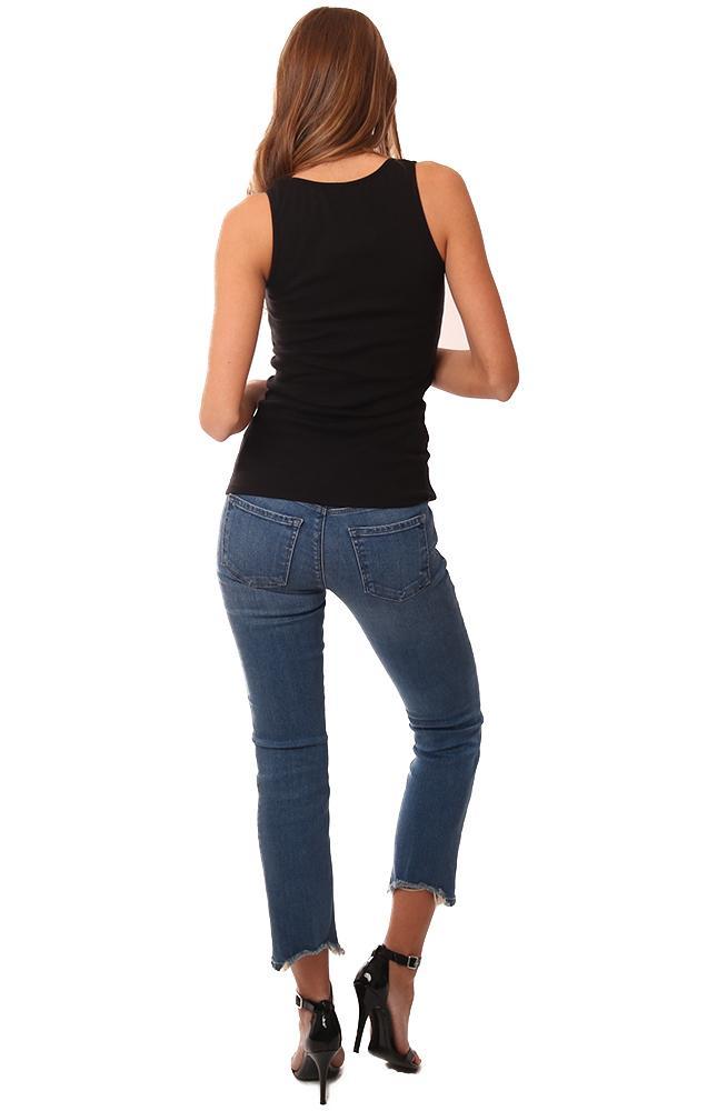 Michael Stars Tops Scoop Neck Ribbed Basic Layering Top