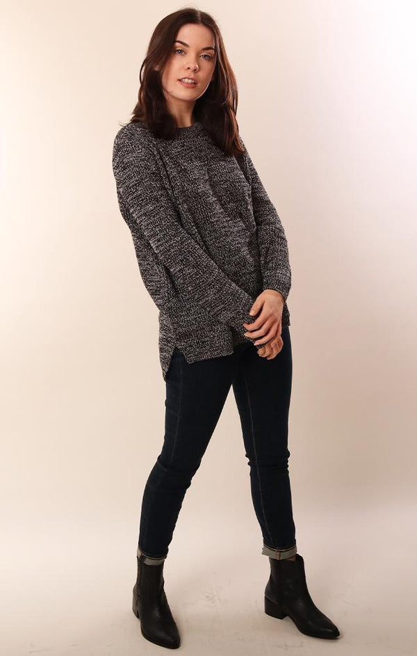 525 Sweaters Long Sleeve Comfy Black Knit Pullover Sweater