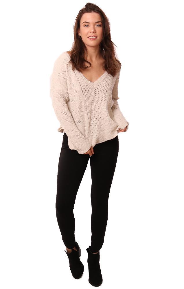 Cupcakes And Cashmere Sweaters Long Sleeve V Neck Soft Pullover