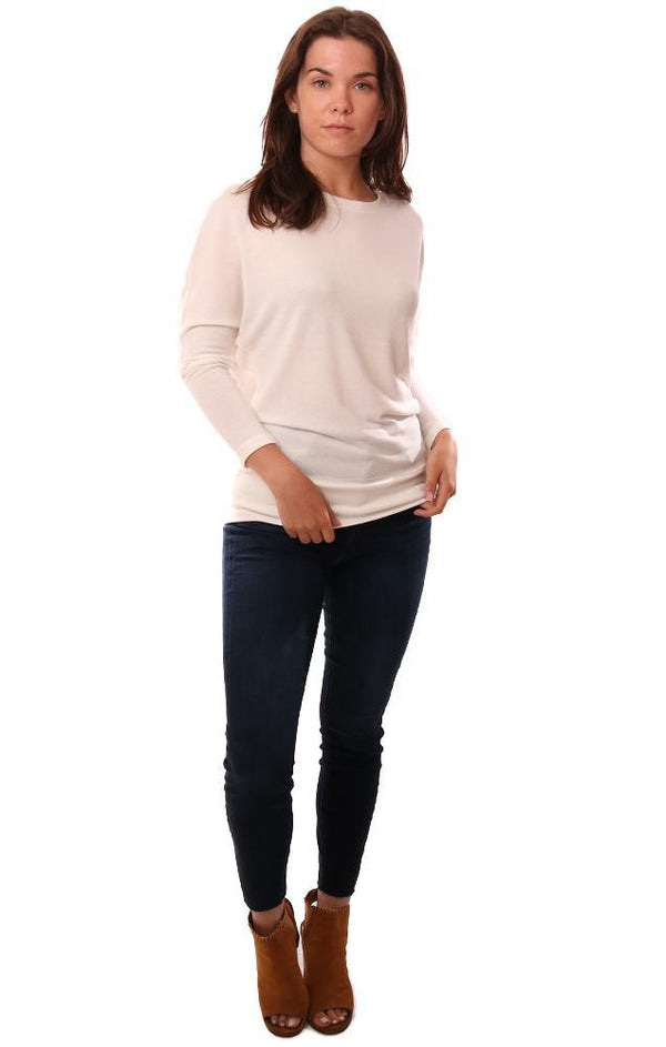 Cupcakes And Cashmere Sweaters Long Sleeve Crew Neck Ivory Pullover Top