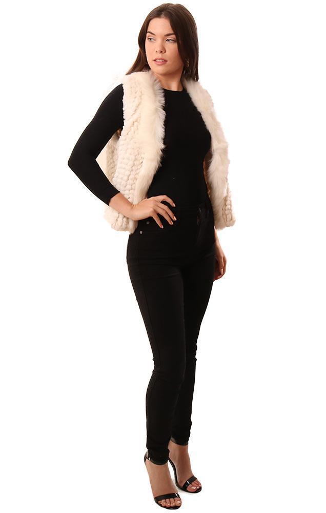 Metric Vests Soft Faux Ivory Fur Cozy Vest