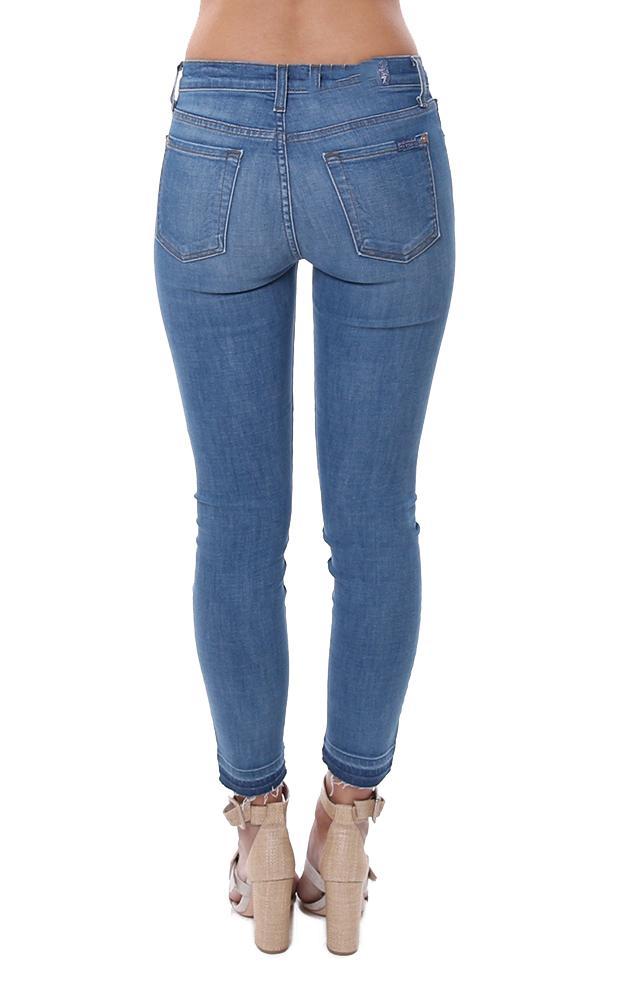 7 For All Mankind Denim Skinny Frayed Ankle Jeans